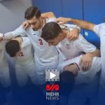 حلقه اتحاد بازیکنان تیم ملی فوتسال ایران پیش از بازی با تاجیکستان