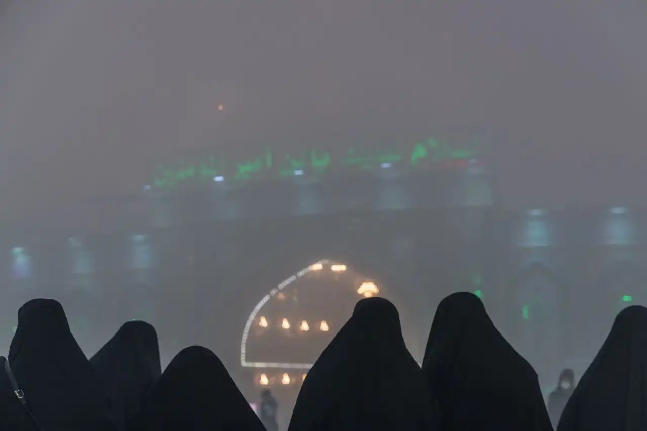 تصاویر زیبایی از هوای مهآلود حرم حضرت عباس (ع) (+عکس) رصرص