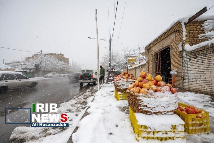 تصاویر | شادی مردم در تفت یزد پس از بارش شدید برف