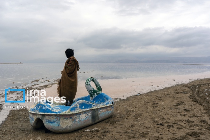 تصاویر | دریاچه مهارلو زنده شد؛ بازگشت فلامینگوها