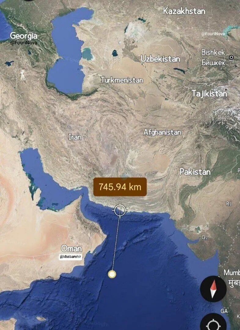 عکس | فاصله دقیق ناو آبراهام لینکلن با ایران مشخص شد عکس | فاصله دقیق ناو آبراهام لینکلن با ایران مشخص شد
