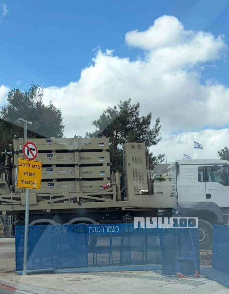 عکس | مشاهده باتری گنبد آهنین کنار پارلمان اسرائیل در آستانه تنش‌های منطقه‌