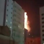 ببینید/ برخورد پهپاد شاهد-۱۳۶ ایران به هتل محل اسکان نظامیان آمریکایی در بحرین