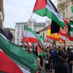 ببینید | راهپیمایی حمایت از ایران در وینِ اتریش با اشعار حماسی “بزن که خوب میزنی”