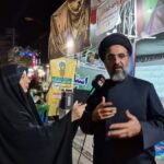 ختم قرآن به نیت رهبر شهید در مسیر راهپیمایی شبانه قم