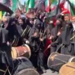 ببینید | دمام‌زنی بانوان در حاشیه مراسم اربعین رهبر شهید انقلاب