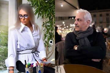 قاب عاشقانه مهران مدیری با همسر دوم و جوانش + عکس قاب عاشقانه مهران مدیری با همسر دوم و جوانش + عکس