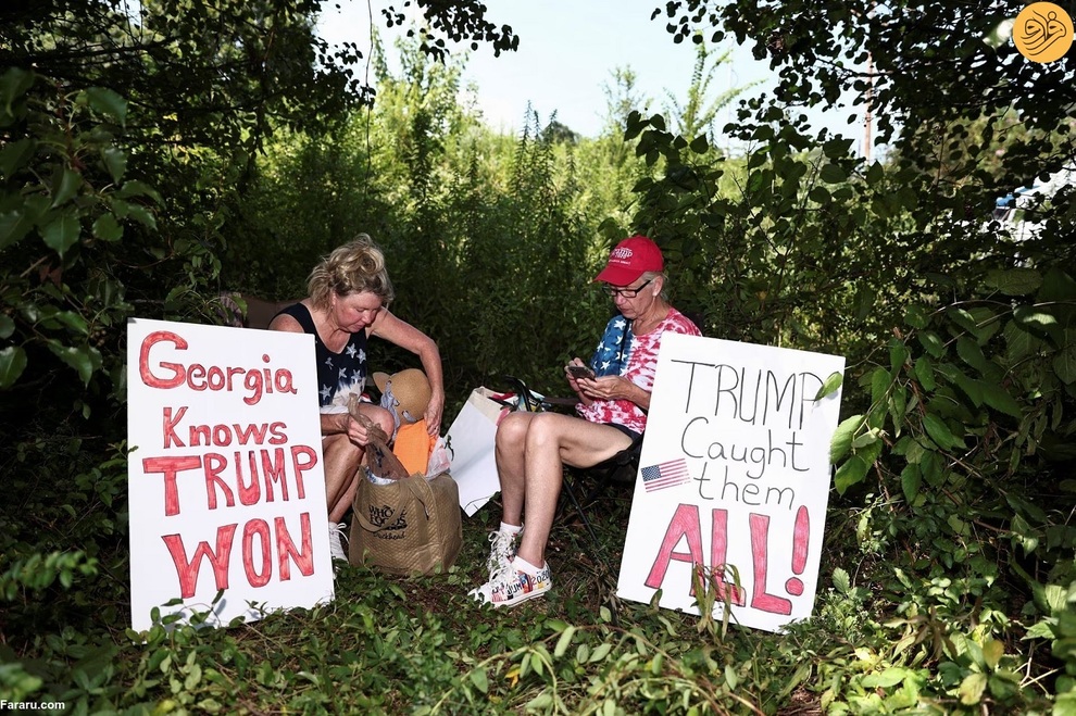(تصاویر) تجمع موافقان و مخالفان ترامپ پشت در زندان