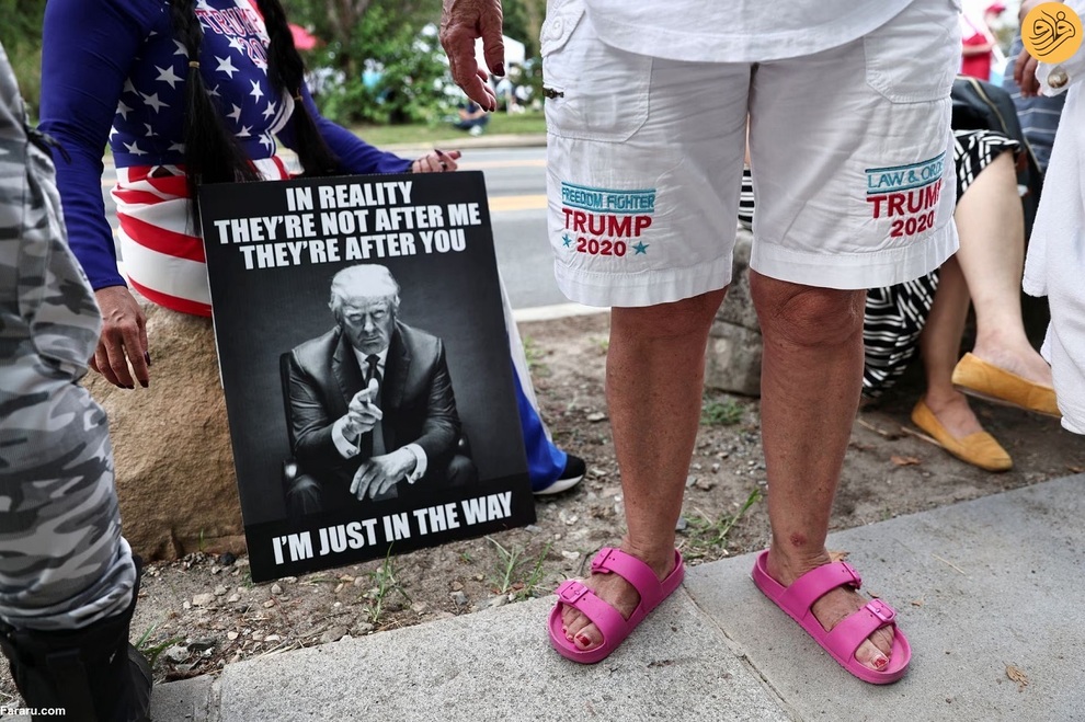 (تصاویر) تجمع موافقان و مخالفان ترامپ پشت در زندان