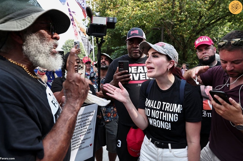 (تصاویر) تجمع موافقان و مخالفان ترامپ پشت در زندان