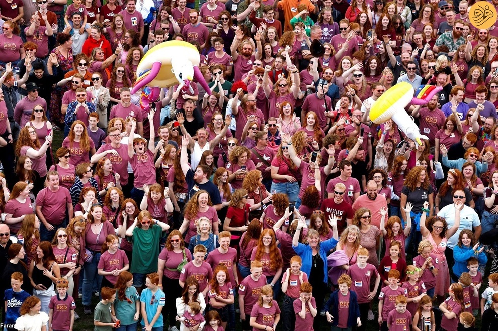 (تصاویر) بزرگترین گردهمایی مو قرمزها