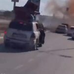 هدف قرار دادن کاروان زنان و کودکان فلسطینی توسط صهیونیست‌ها (فیلم)