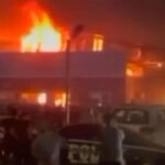 ببینید | آتش‌سوزی مهیب در کارخانه‌ موتورسیکلت سازی در بناب