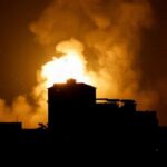 ببینید | لحظه اصابت موشک به بیمارستان المعمدانی در نوار غزه