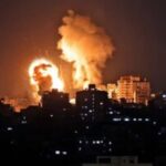 ببینید | تصاویر تازه از حمله امشب جنگنده‌های اسرائیل به غزه و بمباران وحشتناک منطقه