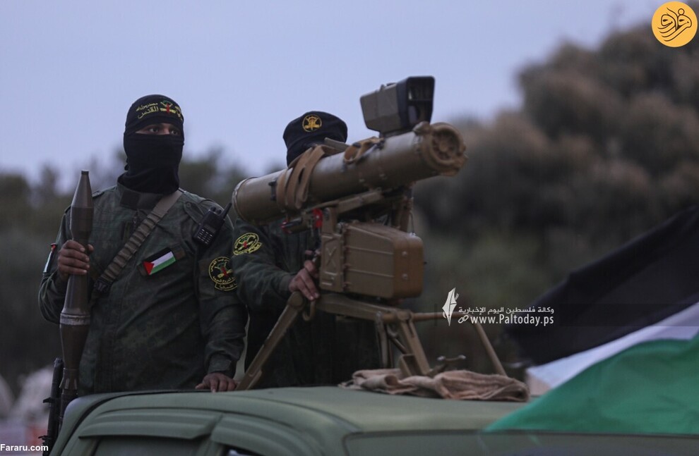 (تصاویر) رژه گردان‌های قدس در غزه با تجهیزات نظامی جدید