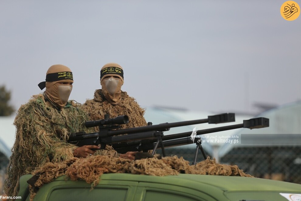 (تصاویر) رژه گردان‌های قدس در غزه با تجهیزات نظامی جدید