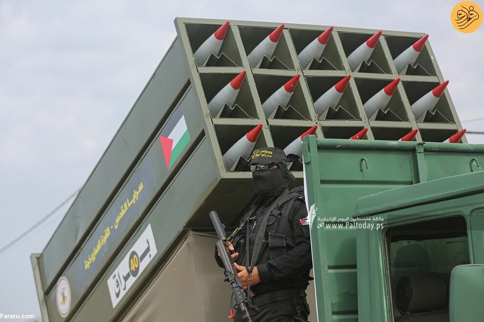 (تصاویر) رژه گردان‌های قدس در غزه با تجهیزات نظامی جدید