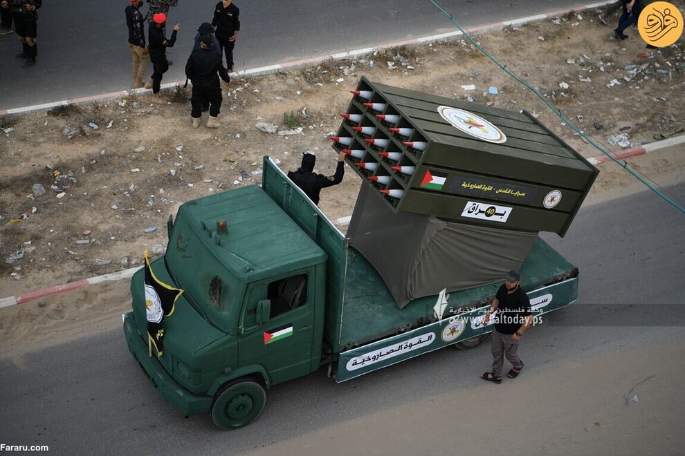 (تصاویر) رژه گردان‌های قدس در غزه با تجهیزات نظامی جدید