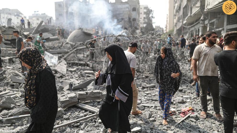 (تصاویر) غزه آماج حملات مرگبار اسرائیل؛ بوی باروت و خون در محله‌های ویران شده