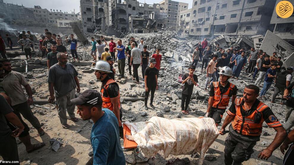 (تصاویر) غزه آماج حملات مرگبار اسرائیل؛ بوی باروت و خون در محله‌های ویران شده