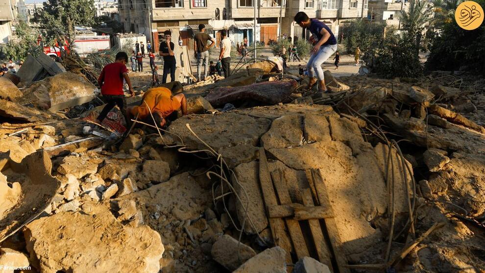 (تصاویر) دهمین روز کشتار ساکنان غزه