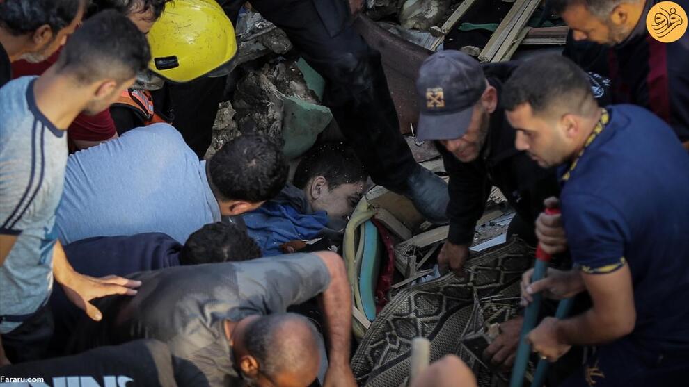 (تصاویر) دهمین روز کشتار ساکنان غزه