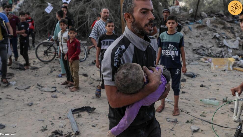 (تصاویر) دهمین روز کشتار ساکنان غزه