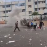 حمله اسرائیل به مدرسه‌ای در غزه با بمب فسفری (فیلم)