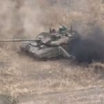 لحظه هدف قرارگرفتن تانک اسرائیلی در غزه (فیلم)