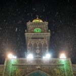 تصاویر | بارش رحمت الهی در آسمان حرم امام علی(ع)