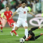 ببینید | شادی گل سردار آزمون پس از به ثمر رساندن گل چهارم تیم ملی ایران مقابل فلسطین