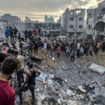 ببینید | تصاویر تازه از بمباران دفاتر خبری در غزه توسط جنگنده‌های اسرائیلی