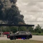 ببینید |  آتش‌سوزی مهیب در یک کارخانه‌ی مواد شیمیایی در “شپرد” تگزاس آمریکا