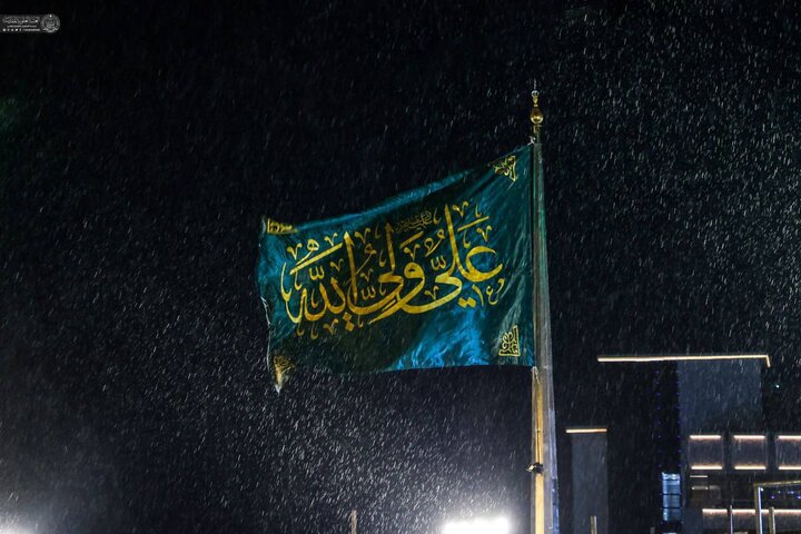 تصاویری از حرم امام علی(ع) هنگام بارش باران