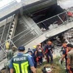 ببینید | لحظه سقوط وحشتناک جرثقیل در پی زلزله ۷.۲ ریشتری فیلیپین