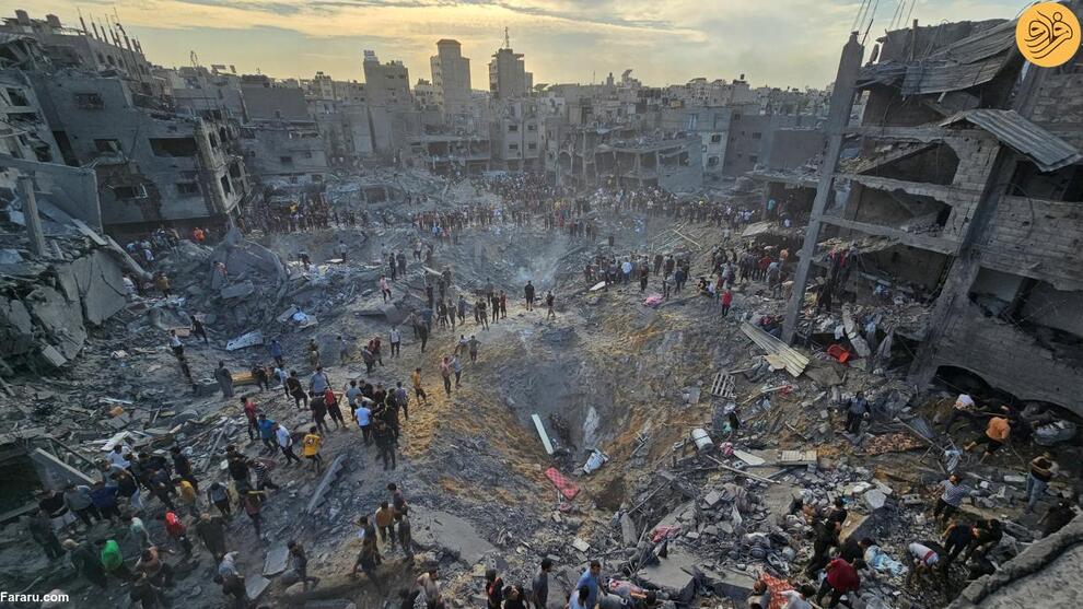 (تصاویر) اسرائیل اردوگاه جبالیا را روی سر صدها فلسطینی خراب کرد