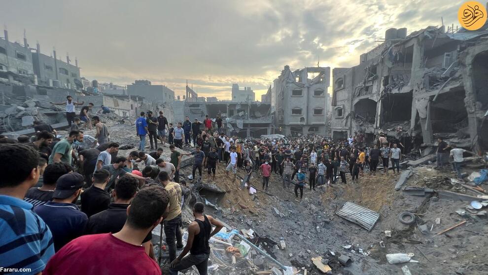 (تصاویر) اسرائیل اردوگاه جبالیا را روی سر صدها فلسطینی خراب کرد