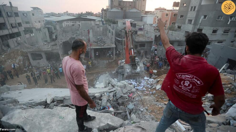(تصاویر) اسرائیل اردوگاه جبالیا را روی سر صدها فلسطینی خراب کرد