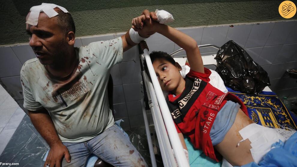 (تصاویر) هیچ پایانی برای مصیبت کودکان غزه دیده نمی‌شود