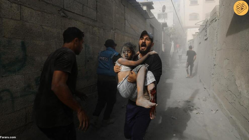 (تصاویر) هیچ پایانی برای مصیبت کودکان غزه دیده نمی‌شود