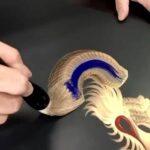اثر جادویی هنرمند ژاپنی با قلموی رنگرزی