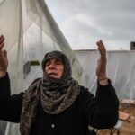 (تصاویر) باران و سرمای هوا در کمپ آوارگان فلسطینی