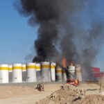 ببینید | تصاویر تازه از انفجار مجدد پالایشگاه هیدروکربن بیرجند