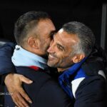 ببینید | لحظات رومانتیک برخورد مهدی هاشمی نسب و حنیف عمران‌زاده