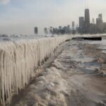 ببینید | نمای جذاب صبح ساحل دریای شیکاگو