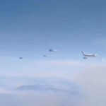 ببینید | لحظه‌ای از اسکورت فوق ویژه پوتین در آسمان ایران