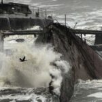 ببینید | تصاویری از طوفان اقیانوسی در کالیفرنیا