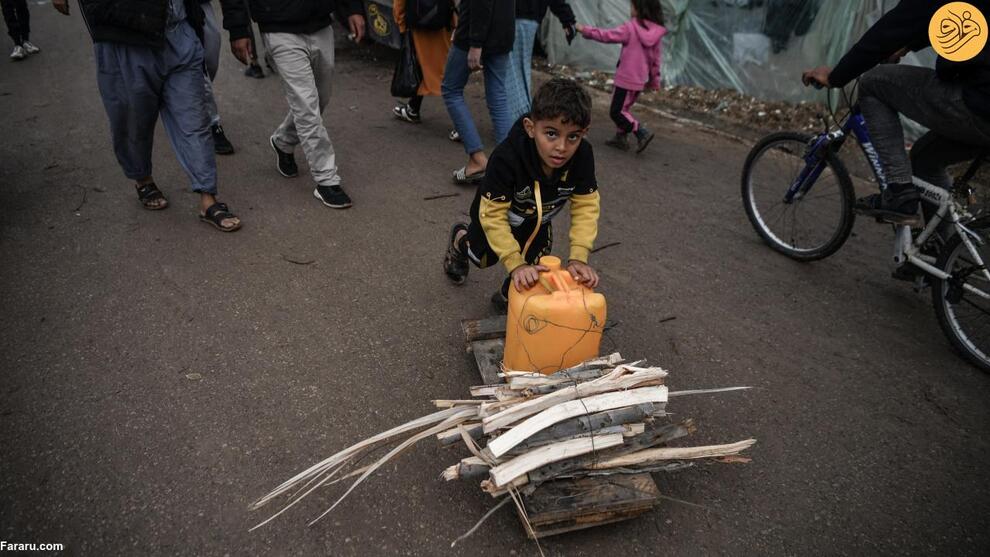 (تصاویر) باران و سرمای هوا در کمپ آوارگان فلسطینی