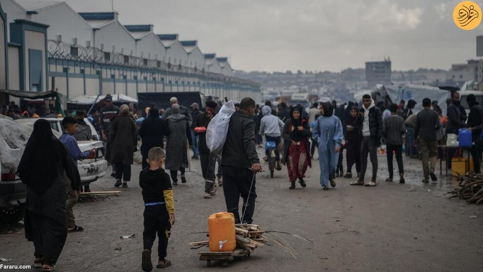 (تصاویر) باران و سرمای هوا در کمپ آوارگان فلسطینی